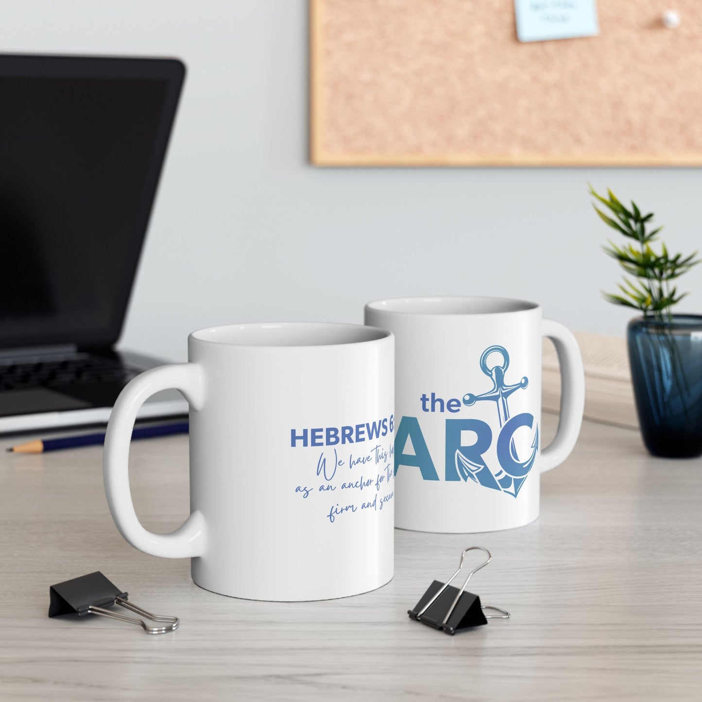 Anchor'd Inspirational Ceramic Mug | Bible Verse Gift |