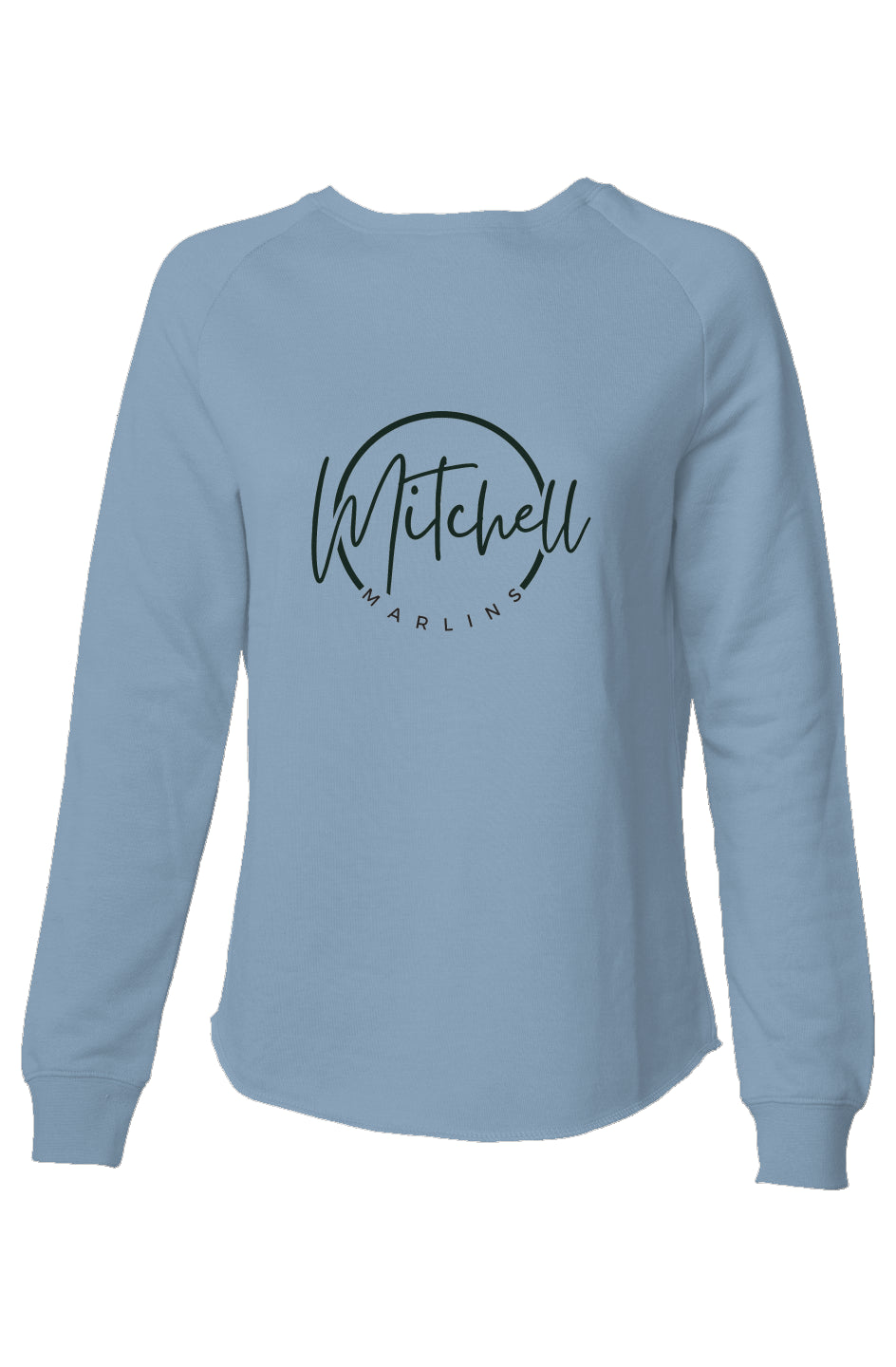 Womens Lightweight Wash Sweatshirt Circle Marlins