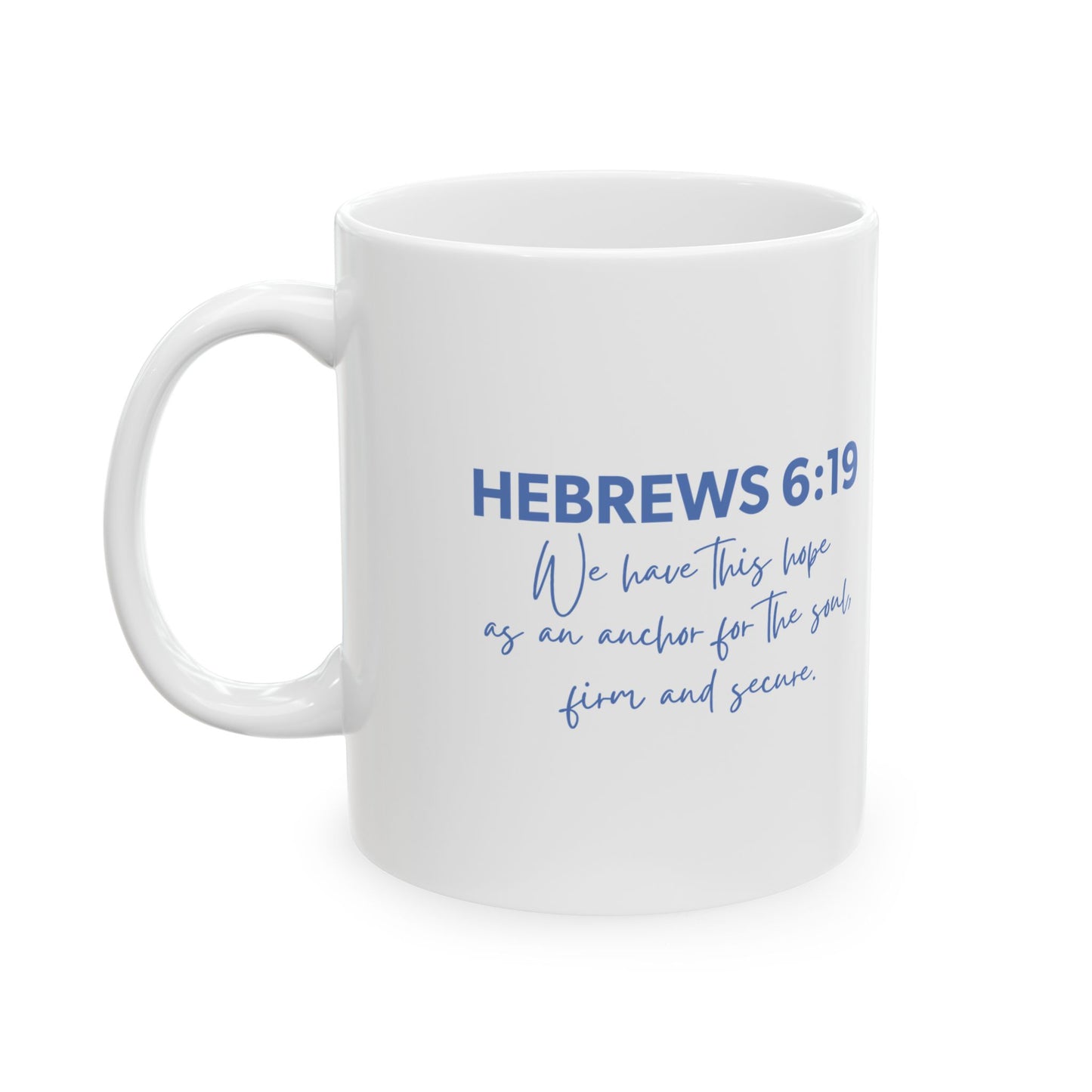 Anchor'd Inspirational Ceramic Mug | Bible Verse Gift |