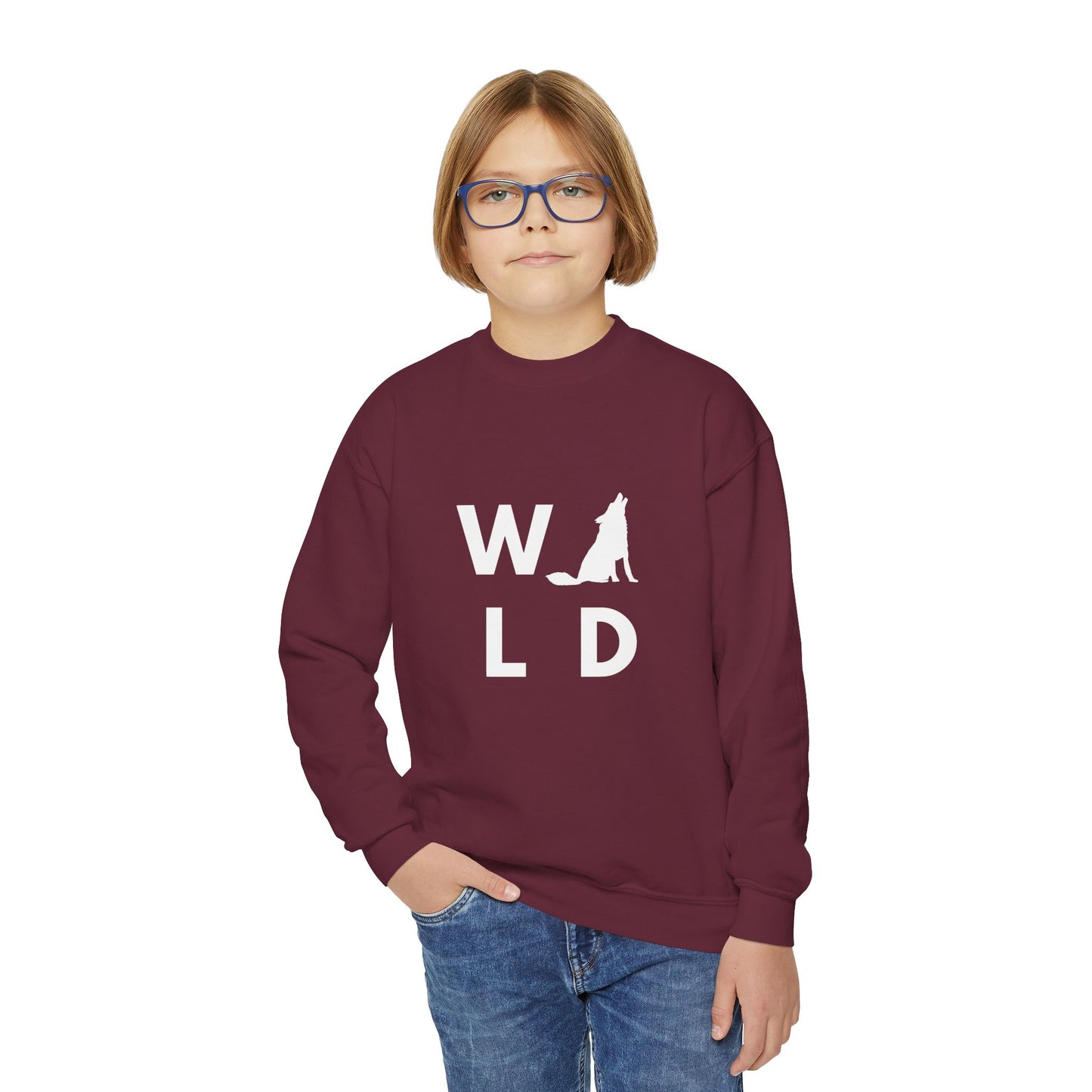Youth Crewneck Sweatshirt — Classic White Kids Pullover