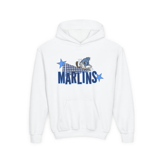 Youth Marlins Hoodie — Marlins Hockey Patchwork