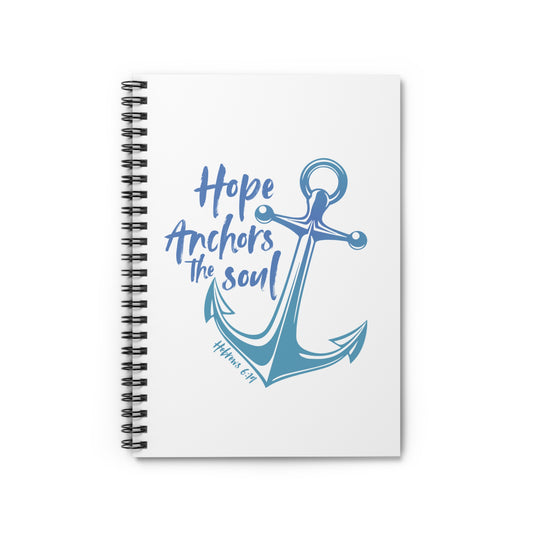 Journal - Anchored in Christ with Hebrews 6:19, Ruled Line