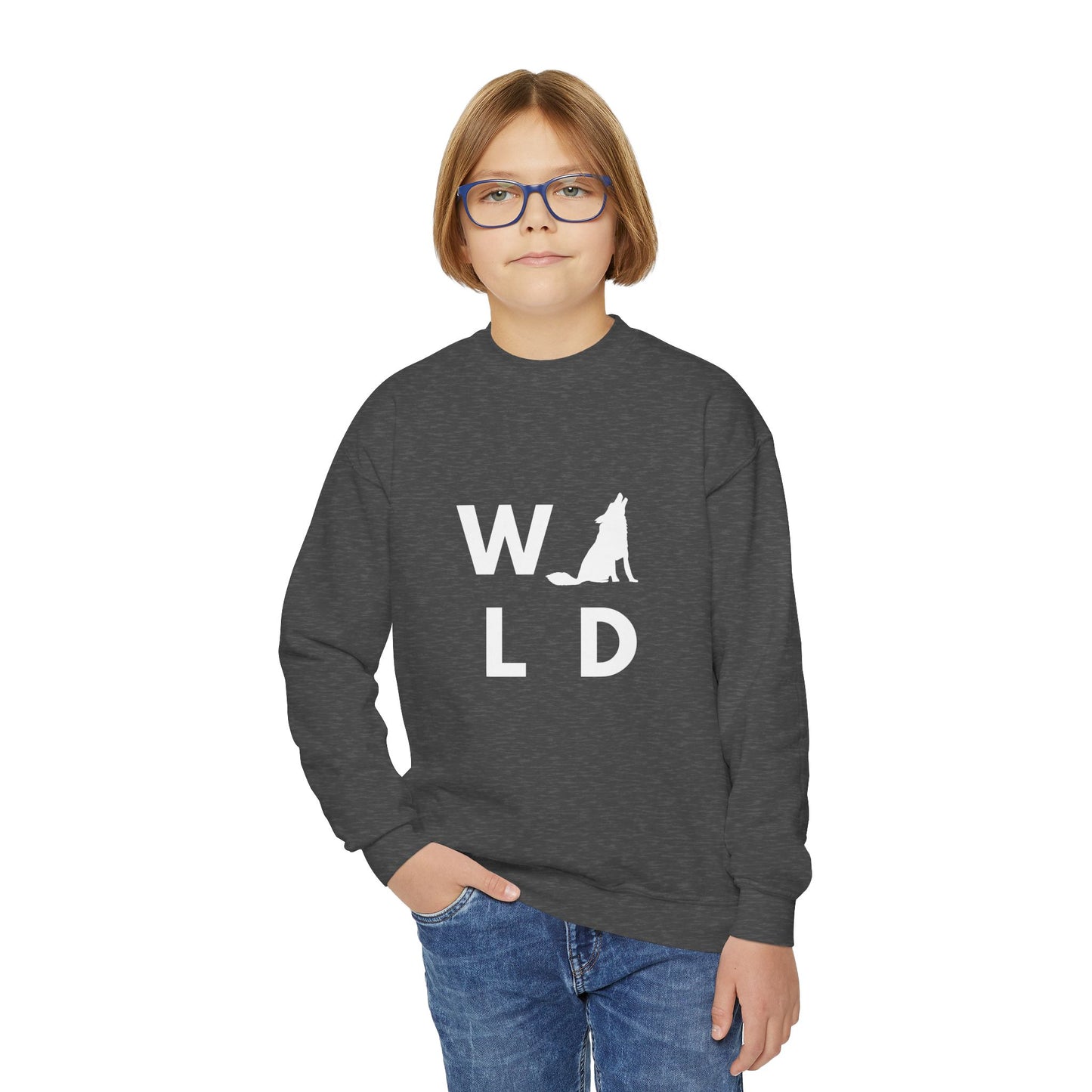 Youth Crewneck Sweatshirt — Classic White Kids Pullover