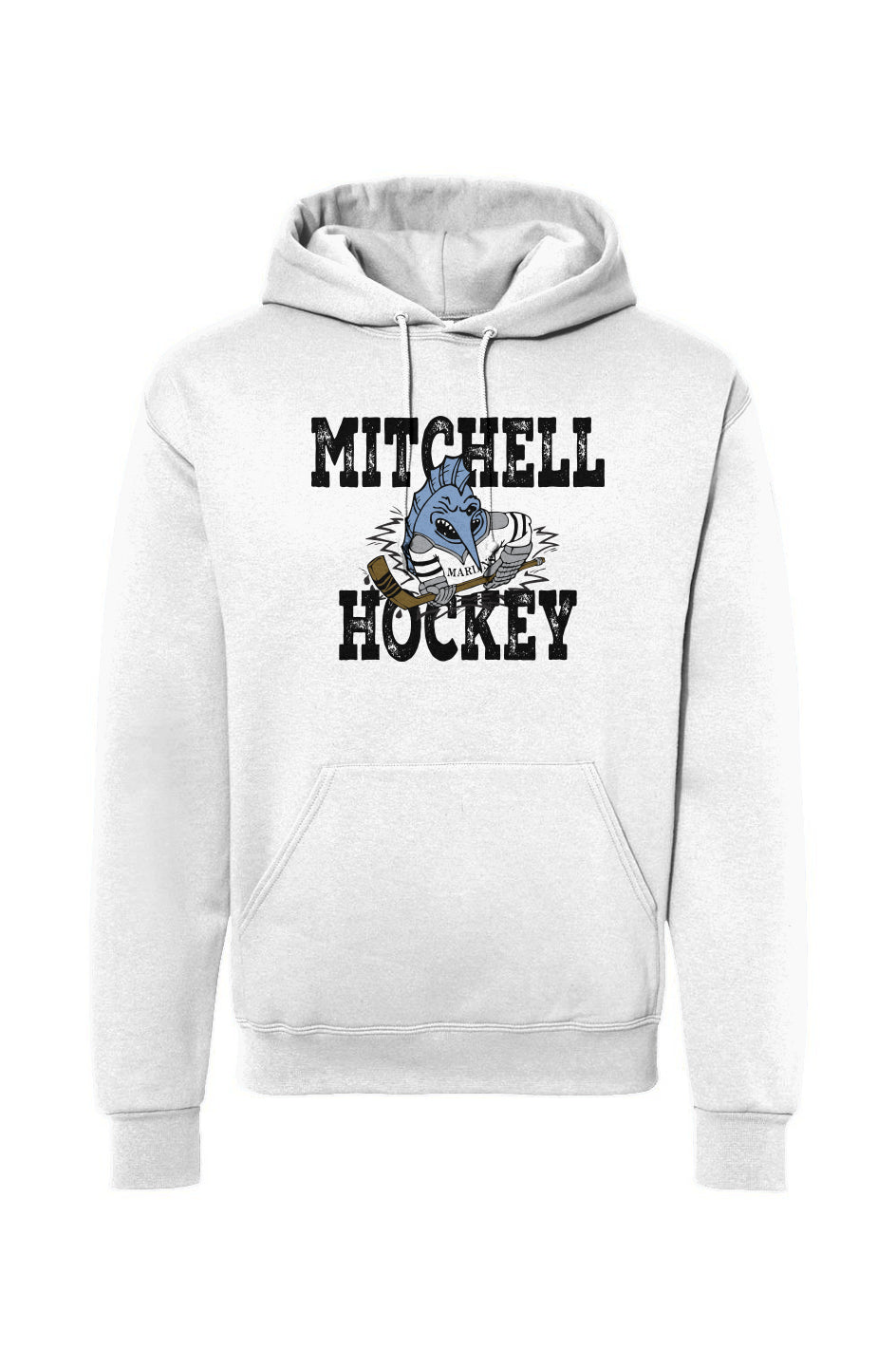 Mitchell Hockey Hooded Sweatshirt - OG Fish White