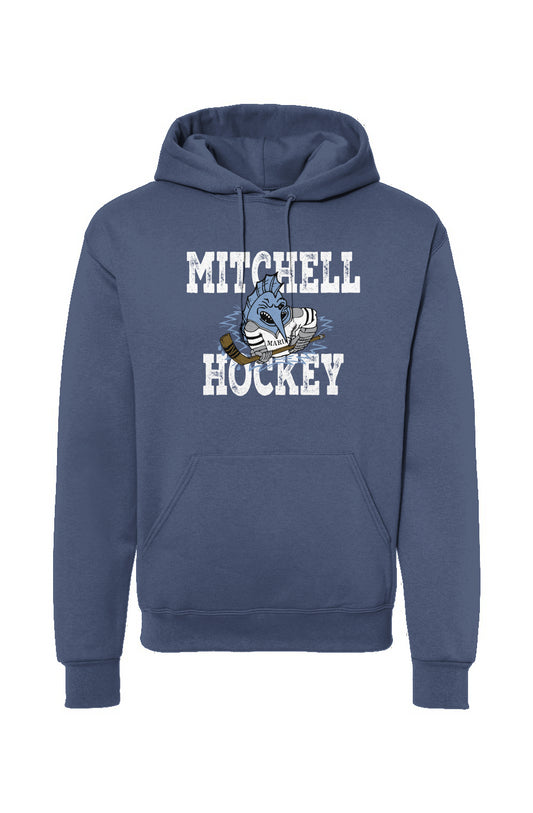 Mitchell Hockey Hooded Sweatshirt - OG Fish Demin