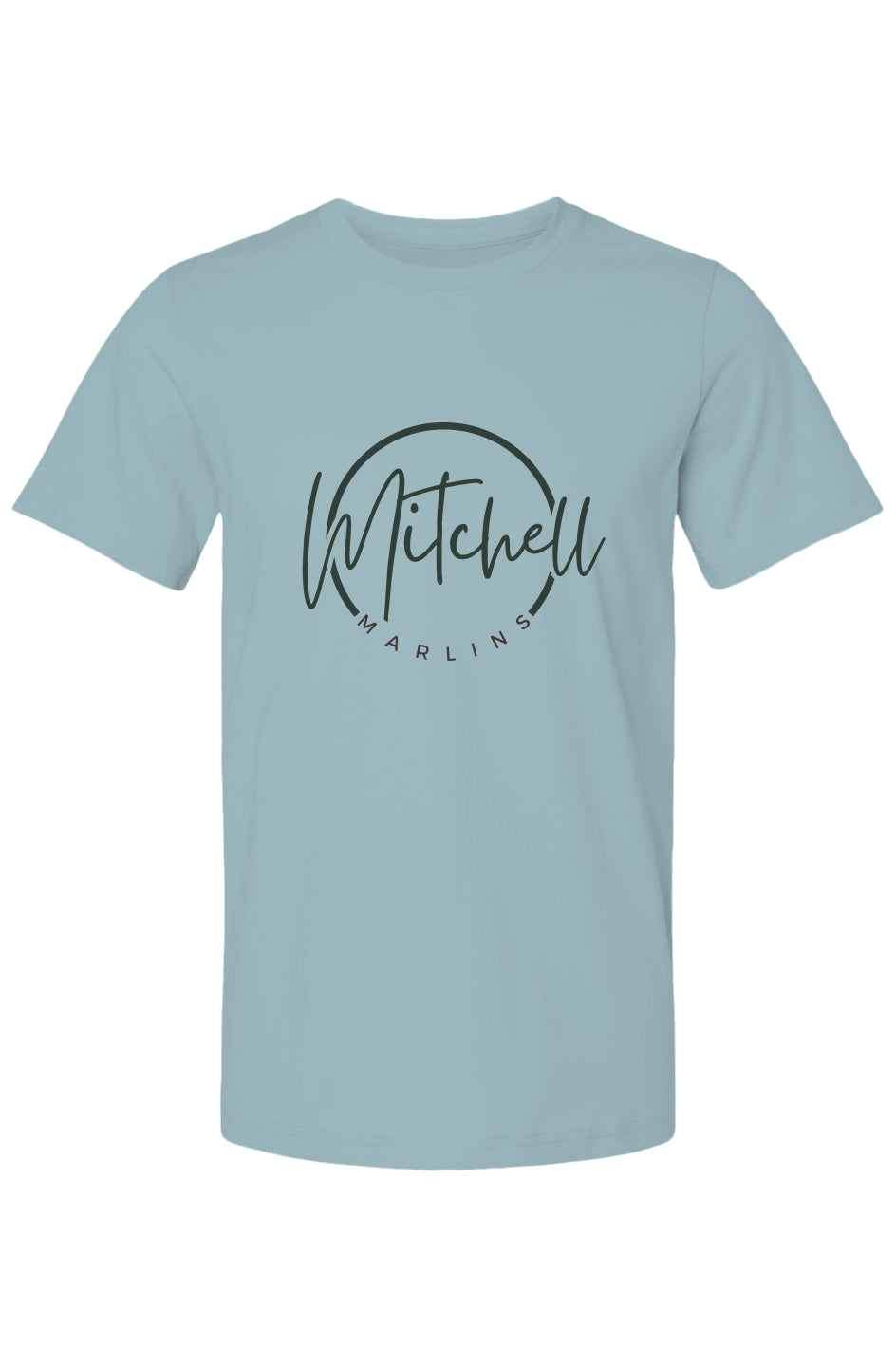 Bella Canvas T Shirt - Circle Mitchell - Ocean Blu